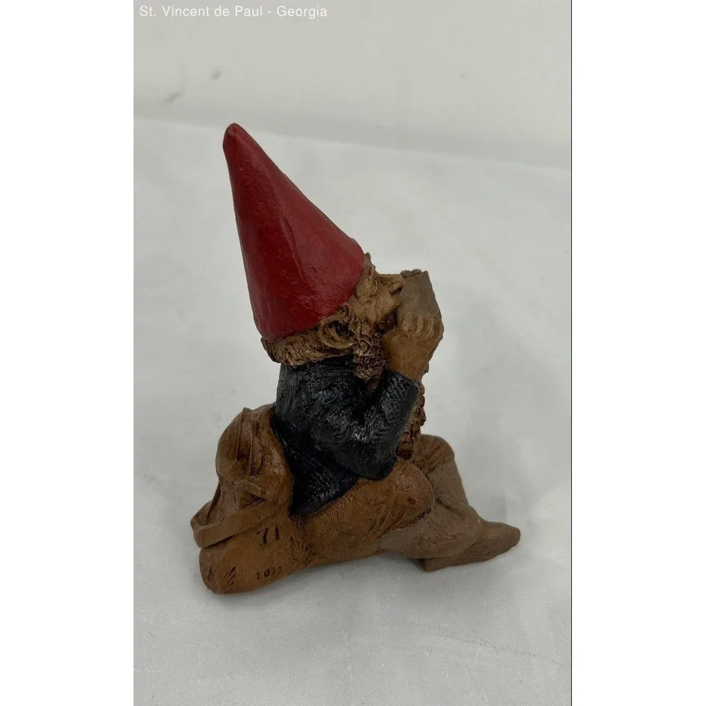 Tom Clark Gnome Johnny Harmonica Shelfsitter & Stand Figure Signed 1988 #71 VGC